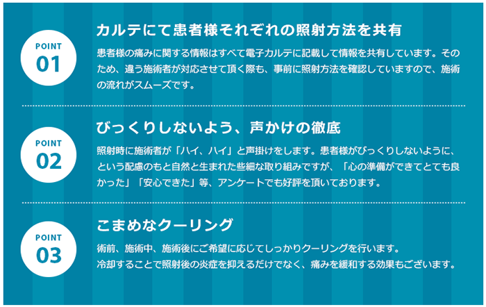 痛み軽減の取り組み