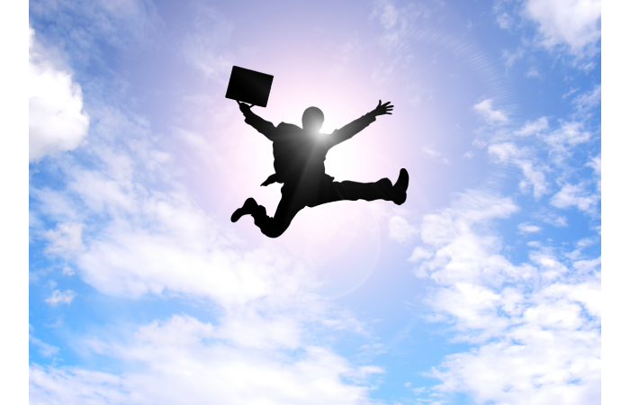 飛躍するサラリーマン