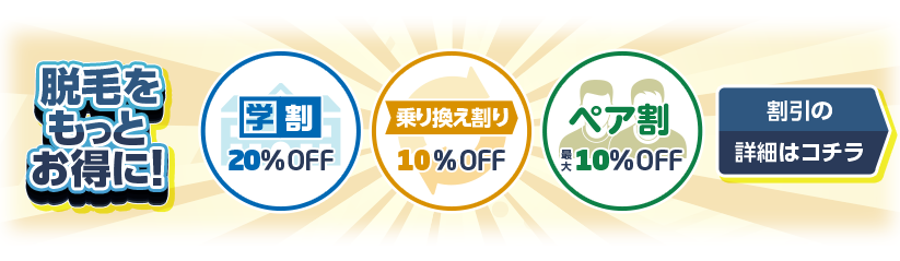 メンズリゼの割引サービス